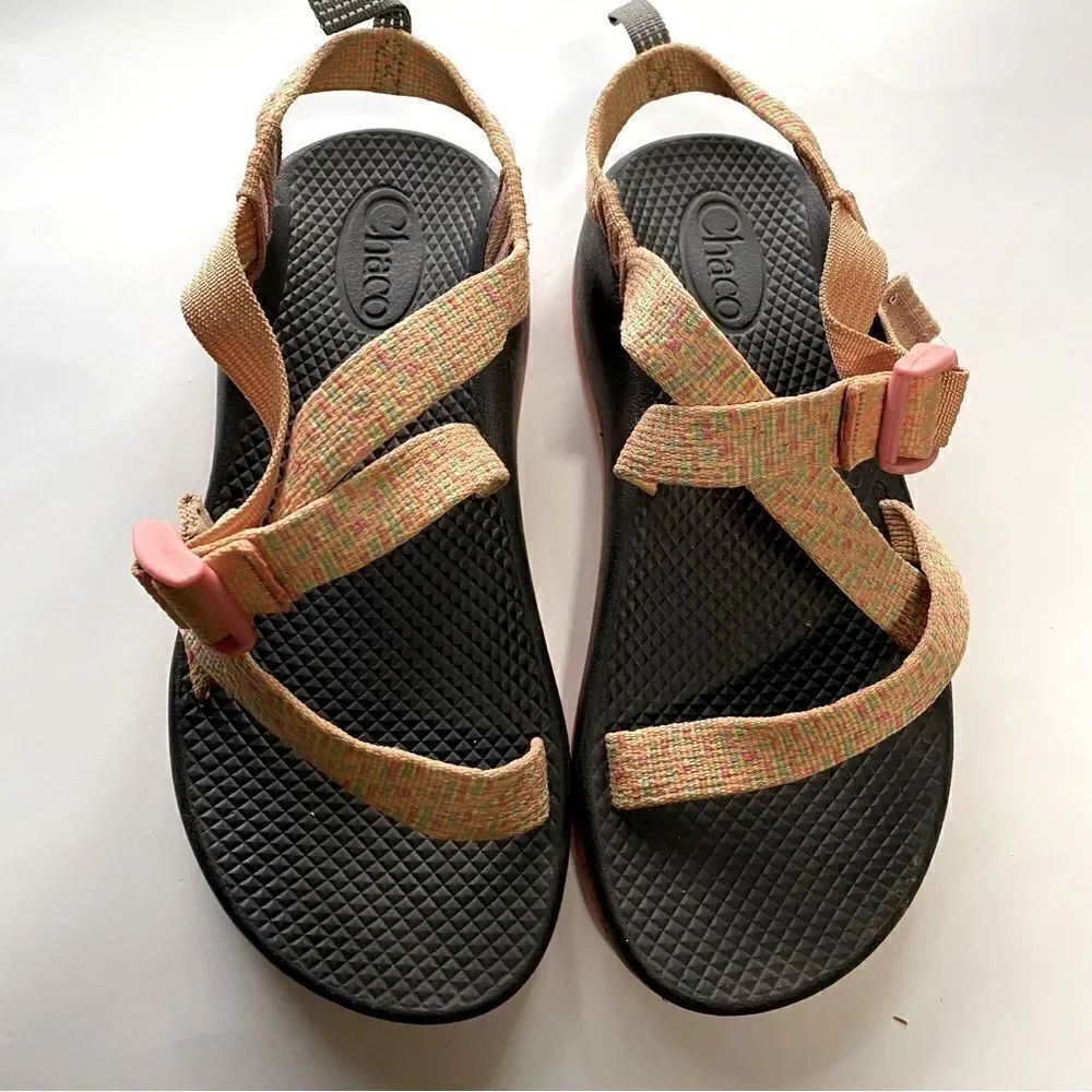 Chaco Z1 classic hiking walking summer sandals water shoes orange woman’s 5